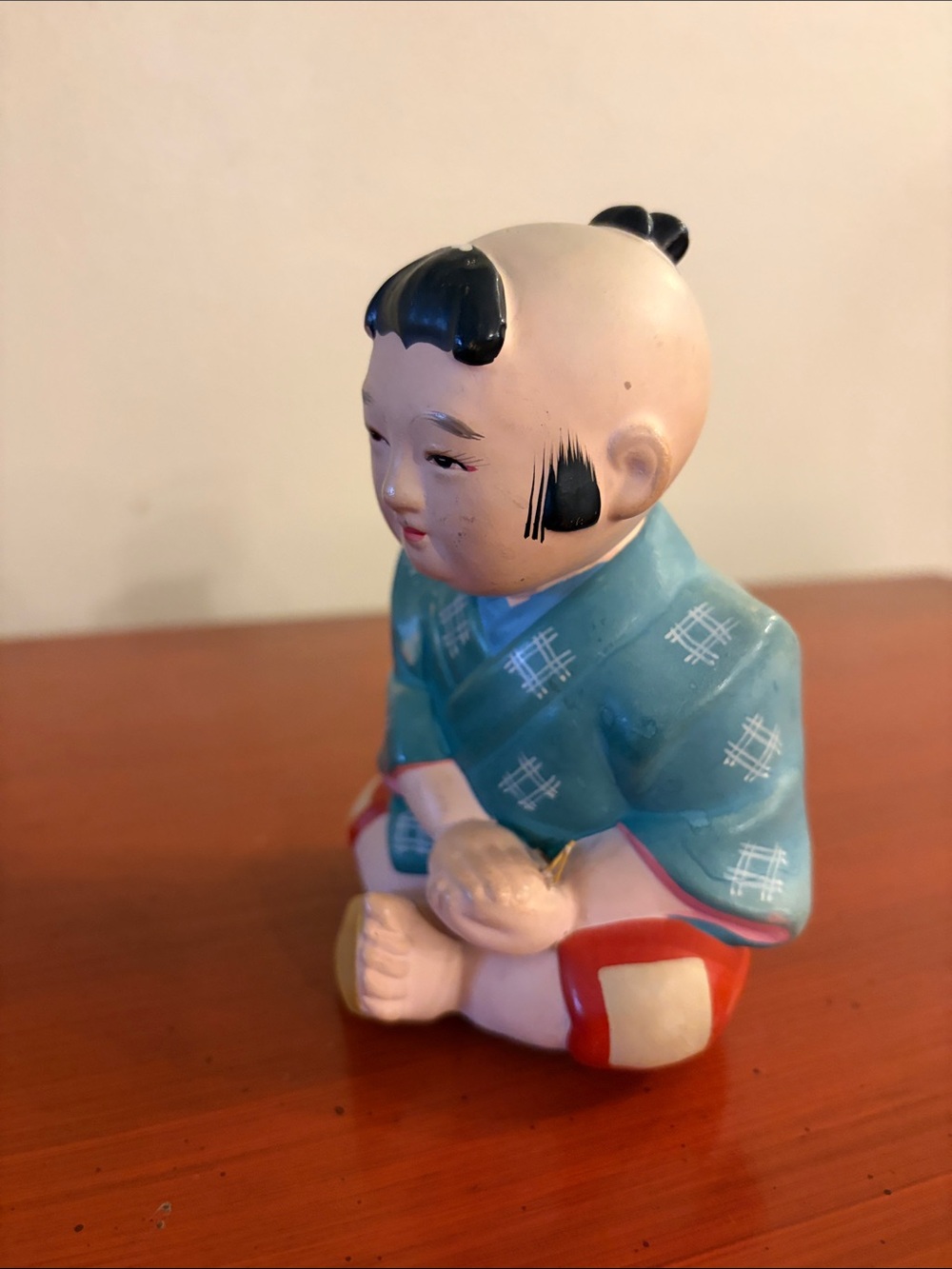 Vintage Japanese Hand-Painted
Ceramic Fukusuke Figurine - Picture 4 of 5
